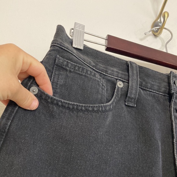 New Madewell Skirt Womens 28 Black Rigid Denim A Line Mini Jean Denim Skirt - Picture 5 of 13